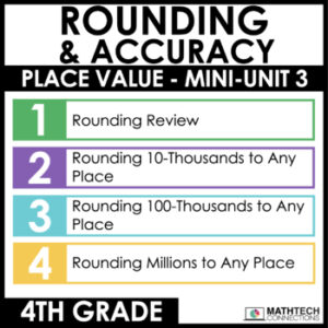 4th grade guided math curriculum - unit 2 - place value - rounding and accuracy