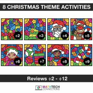Winter & Christmas Math Activities | Digital Coloring: 3rd Grade Division