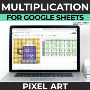 Winter Math Activities for Elementary Students - Multiplication Pixel Art for 3rd Grade