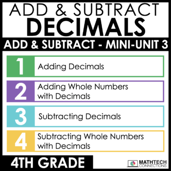4th grade guided math curriculum - unit 3 - adding and subtracting decimals