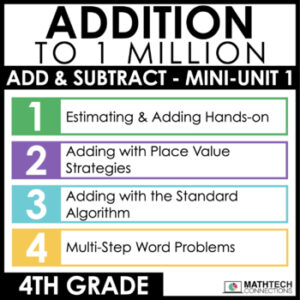 4th grade guided math curriculum - unit 3 - addition to 1 million