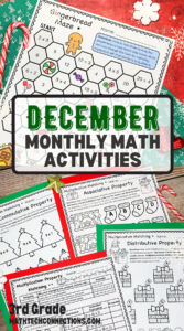 December Math Activities - Christmas math crafts, worksheets, and math centers