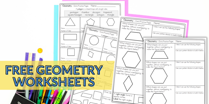 Free Geometry Worksheets - Name the Polygon and Decompose Shapes Free Worksheets
