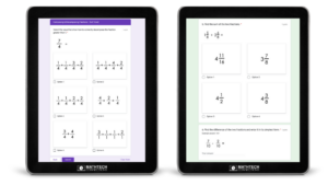 4th grade guided math units - fractions digital exit tickets
