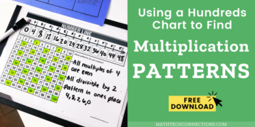 Using a Hundreds Chart to Find Multiplication Patterns Free Printable