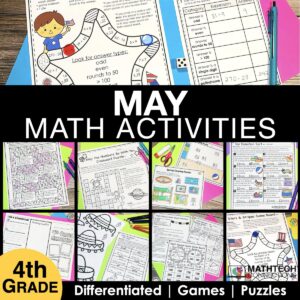 May Math Activities for 4th Grade Math