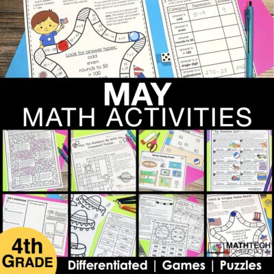 May Math Activities for 4th Grade Math