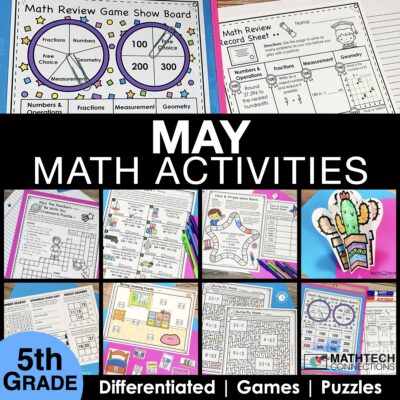 May Math Activities for 5th Grade Math