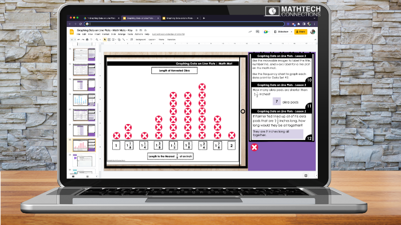 4th grade guided math curriculum - graphing digital math mats and task cards