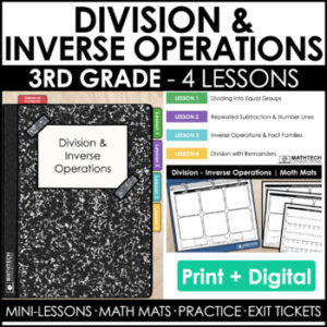3rd grade guided math curriculum - unit 1 - multiplication and division - division and inverse operations
