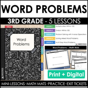 3rd grade guided math curriculum - unit 1 - multiplication and division - word problems