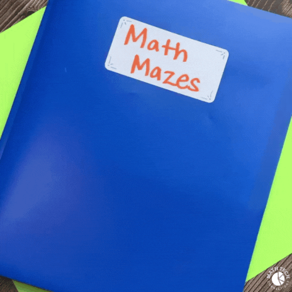 Math Early Finishers Activities - Create math mazes folder for students who finish their work early or add to a math station to keep math skills fresh and use as spiral review