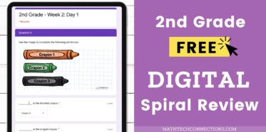 2nd grade digital math spiral review
