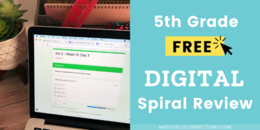 5th grade digital math spiral review using google forms - auto-grading daily math review