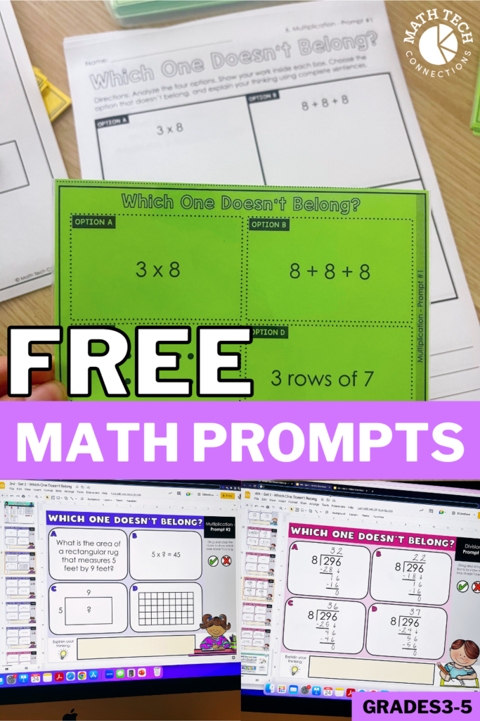 math prompts for number talk and math warm ups third, fourth, fifth grade
