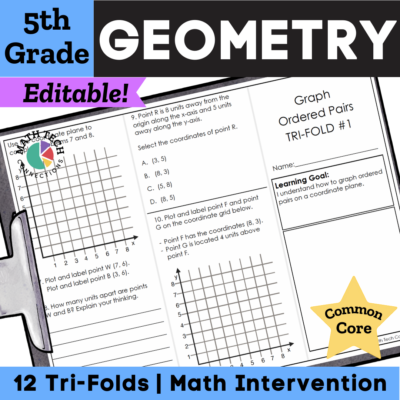 review all fifth grade geometry skills with these math trifolds. use during guided math groups