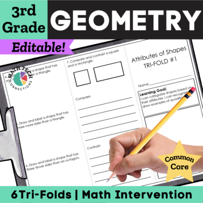 review all third grade geometry skills with these math trifolds. use during guided math groups